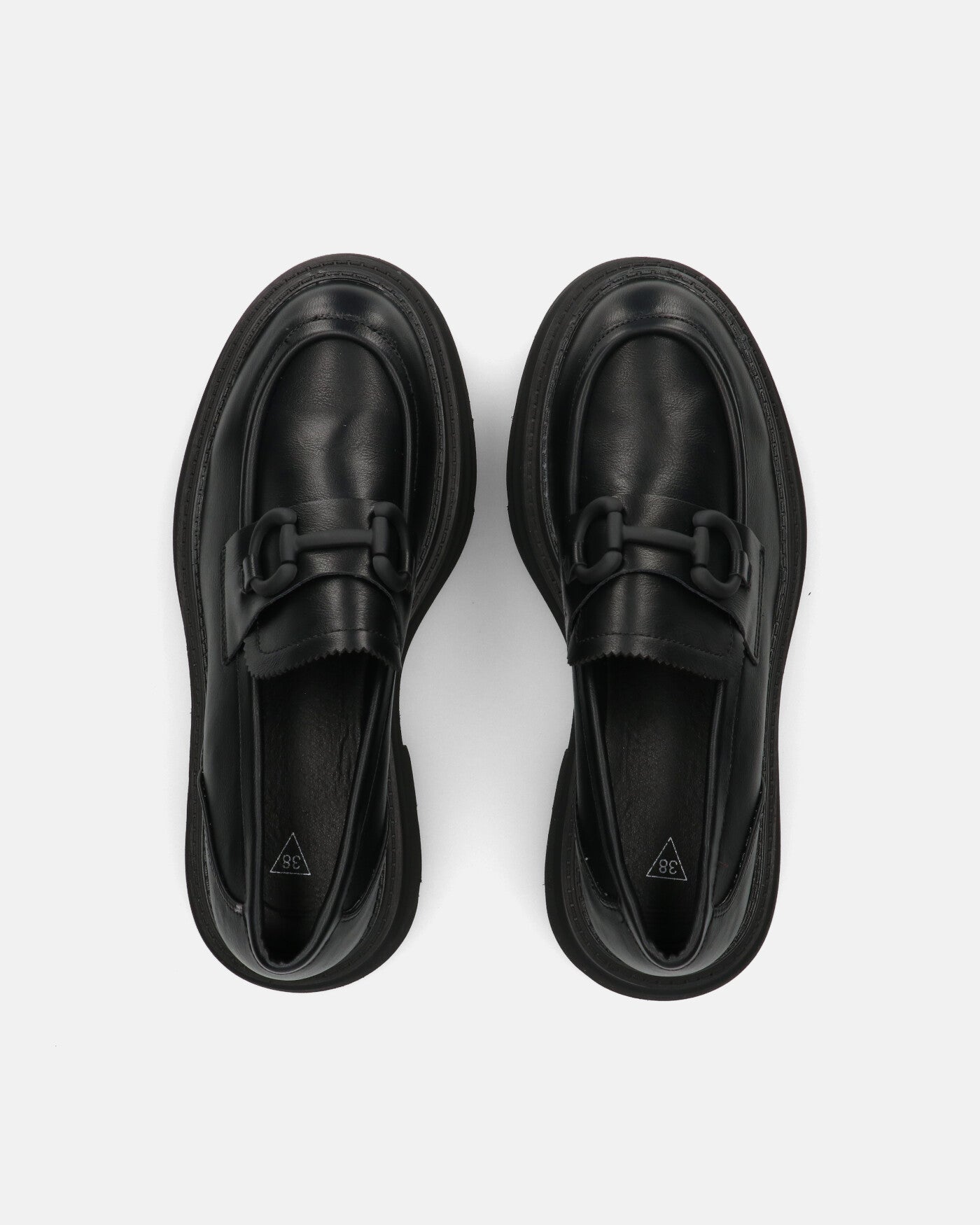 BESSIE - black platform shoes with decoration