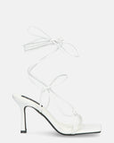 DOLLY - white stiletto heel with laces