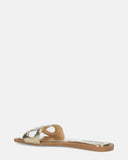 KRISTA - golden slippers with beige sole