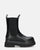 MINA - black amphibian-style ankle boots with elastic band