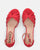THEMA - sandali bassi in camoscio rosso e cinturino