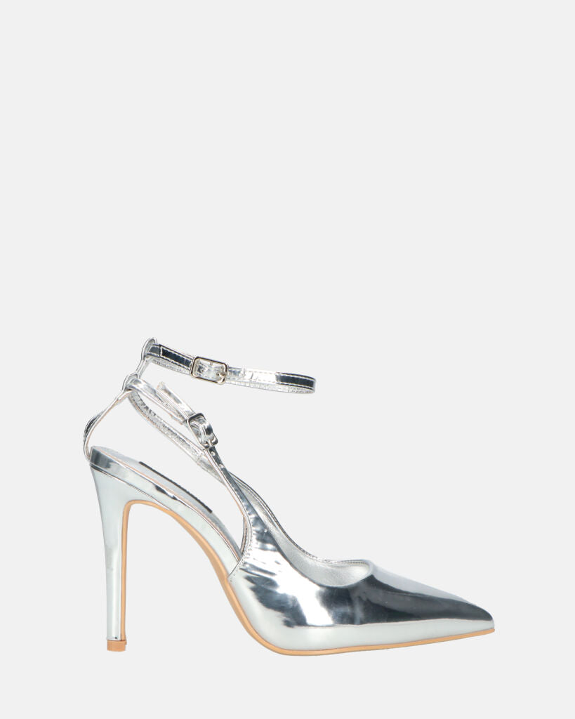 TESSA - pumps with silver glassy heels