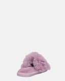 HAMA - lilac fur open toe slippers