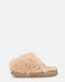 STAFFI - beige fur slippers