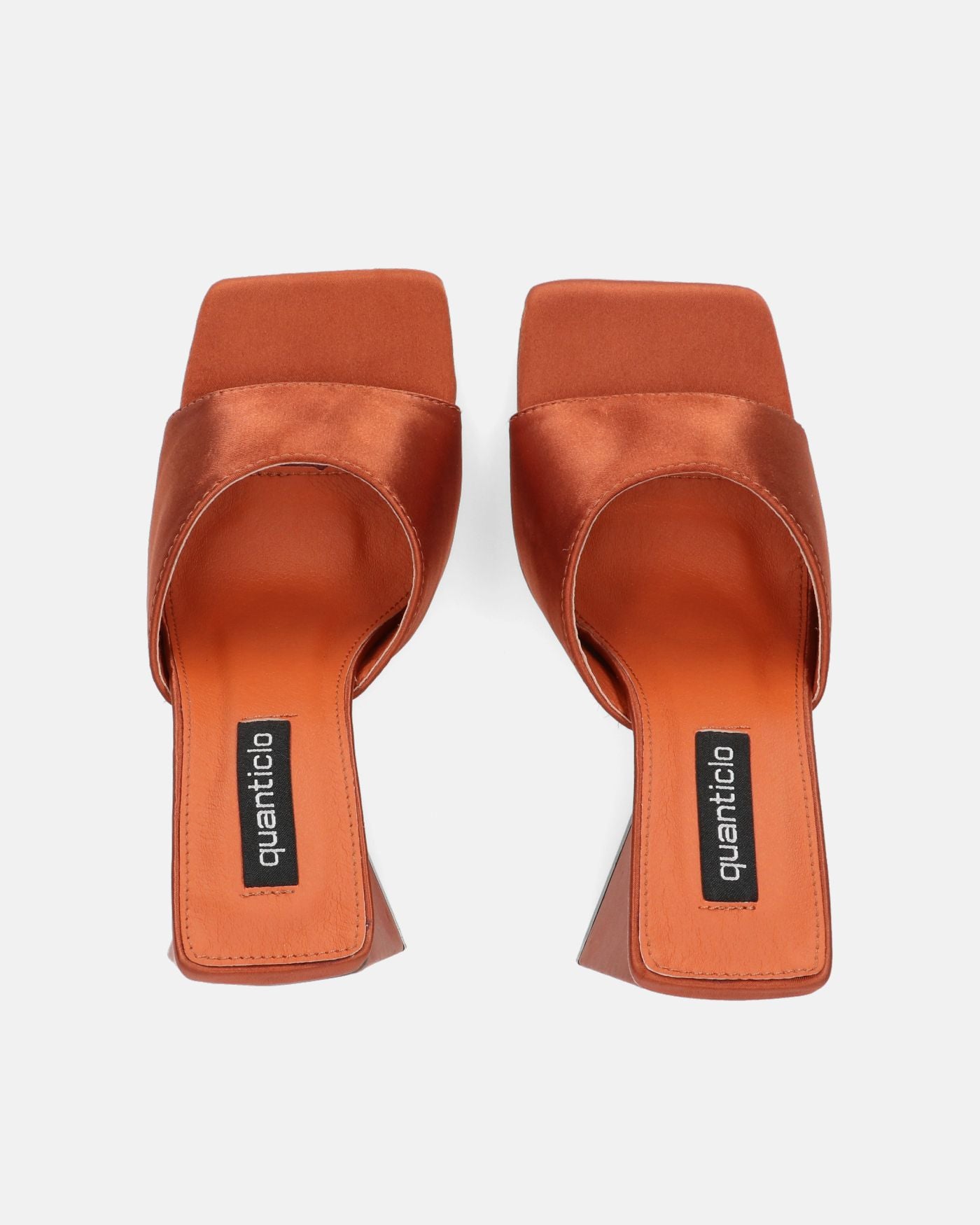 KAMELYA - copper-colored lycra square heel sandals