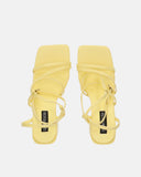 OKSANA - sandals with heel and strap in yellow PU