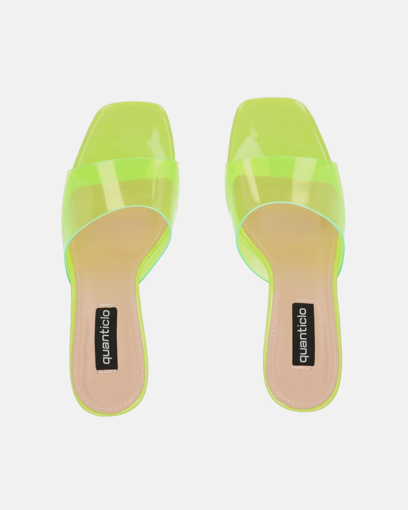FIAMMA - yellow perspex heeled sandal with PU sole
