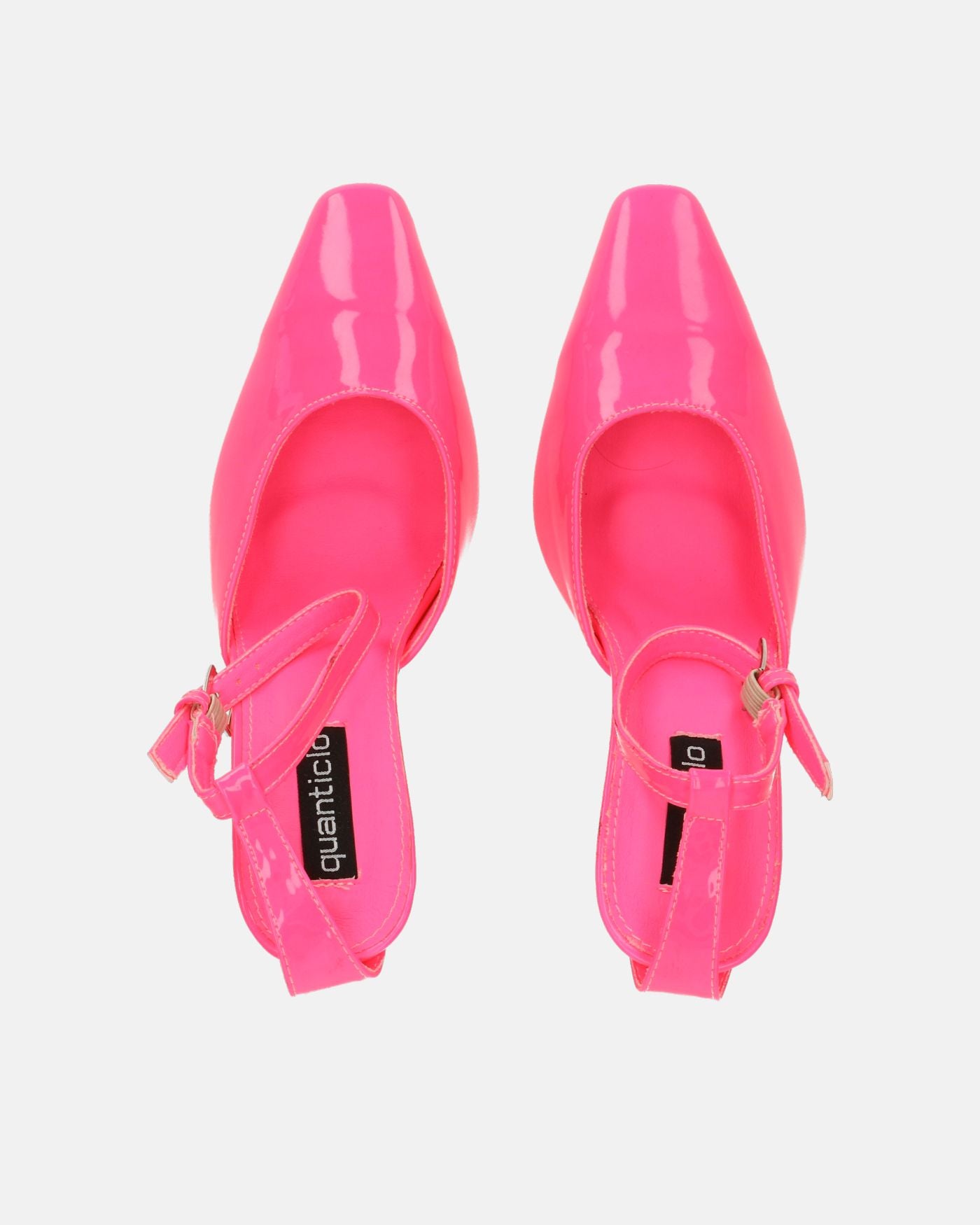 LUDWIKA - shoes with heel and strap in pink glassy