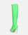 LAILA - high boots in green eco-leather with crocodile texture and side belt