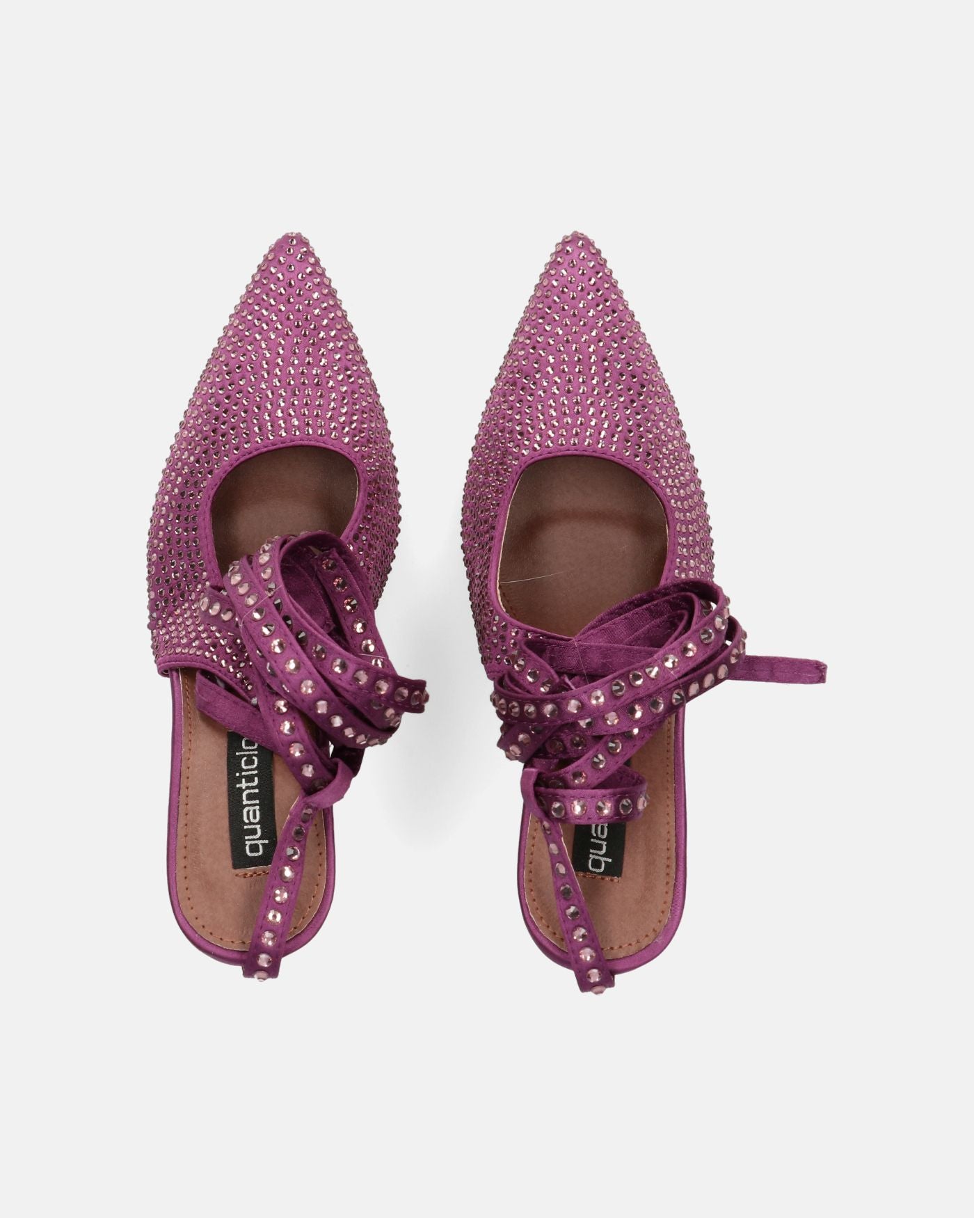 BRYGIDA - sandals with violet studded laces