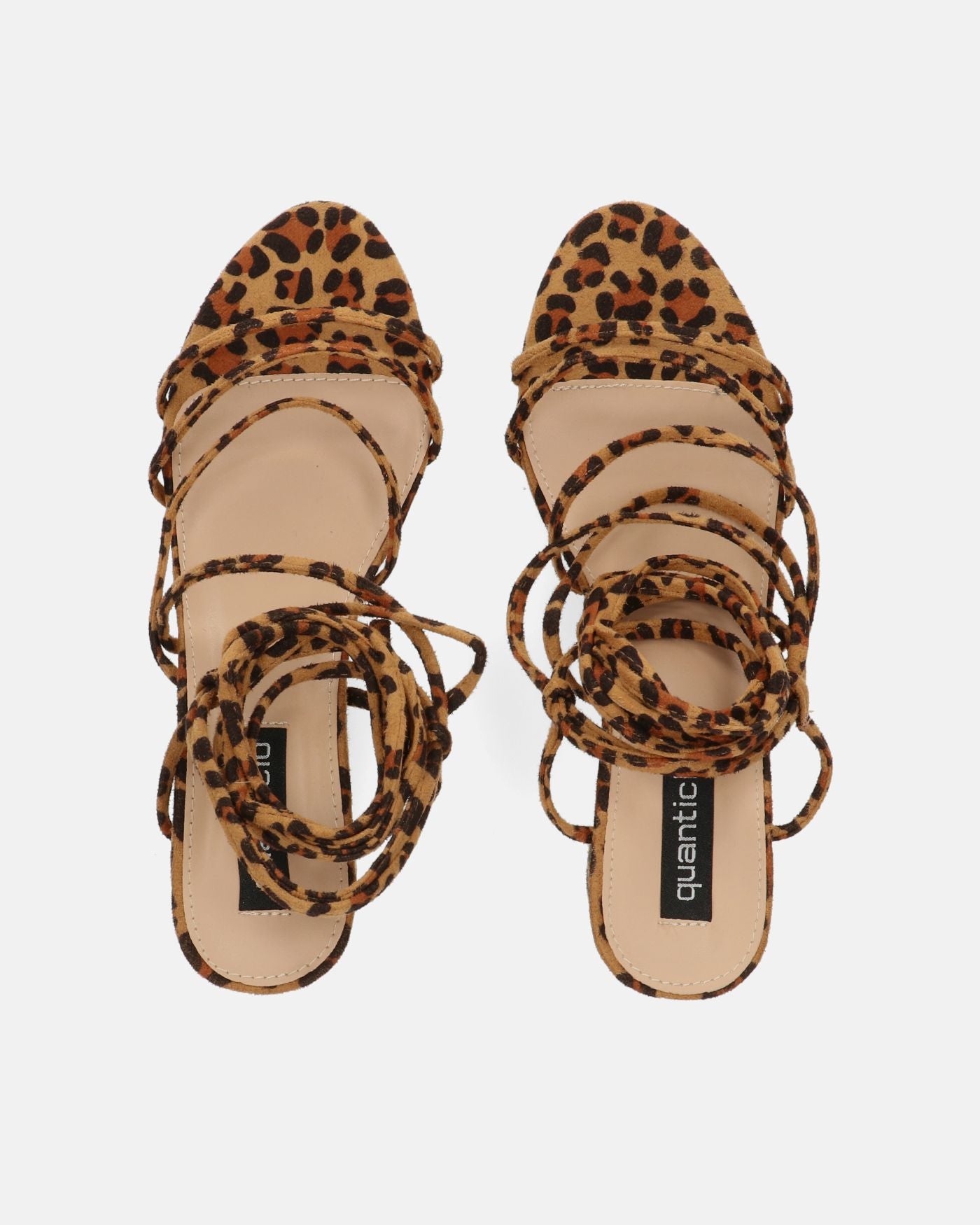 TALIA - heeled sandal in leopard suede
