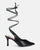 DOROTY - stiletto heels in black PU with laces