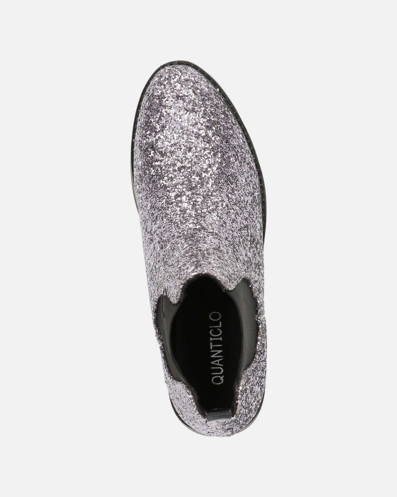  SOPHIE - chelsea style ankle boot in grey glitter