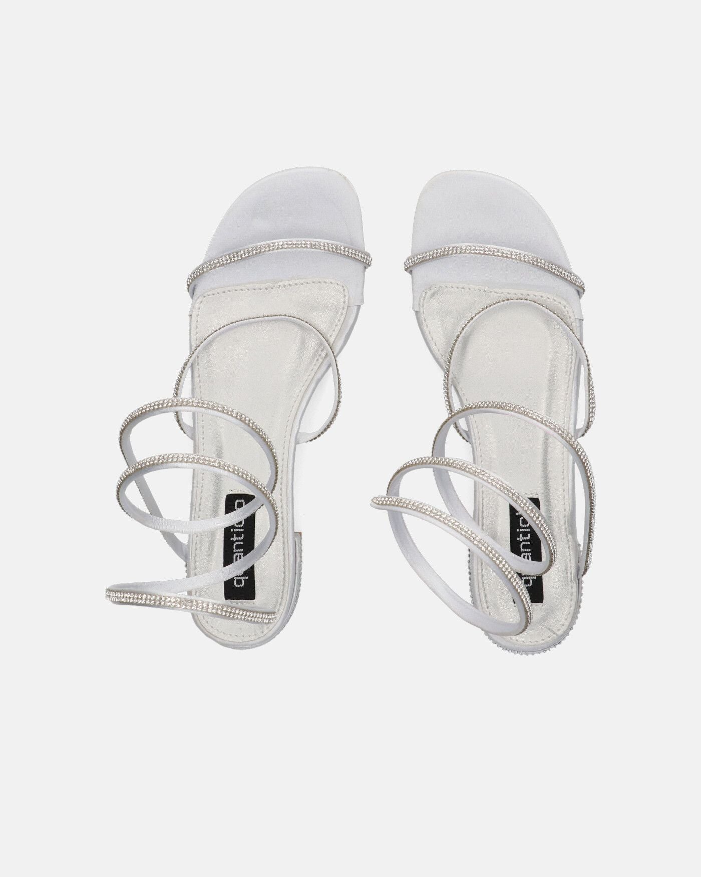 NATALIYA - flat silver sandals with spiral