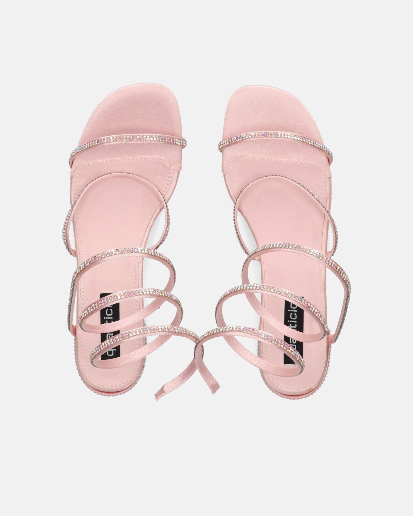 NATALIYA - flat pink sandals with spiral