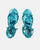 HEATHER - blue glassy platform sandals with high heel