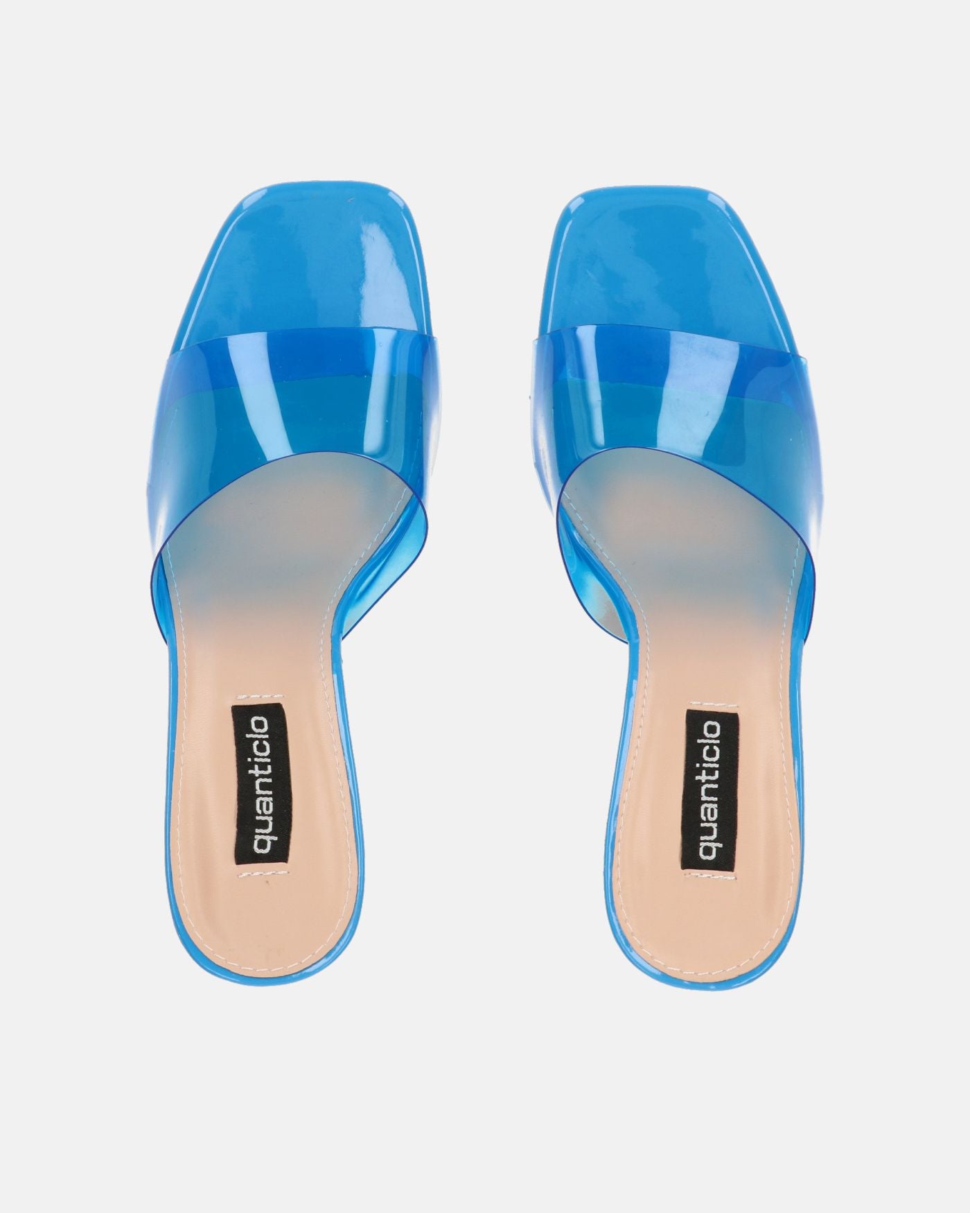 FIAMMA - blue perspex heeled sandal with PU sole