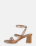TIARA - bronze eco-leather sandals with laces