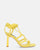 SAMOA - yellow lycra sandals with high heel and laces