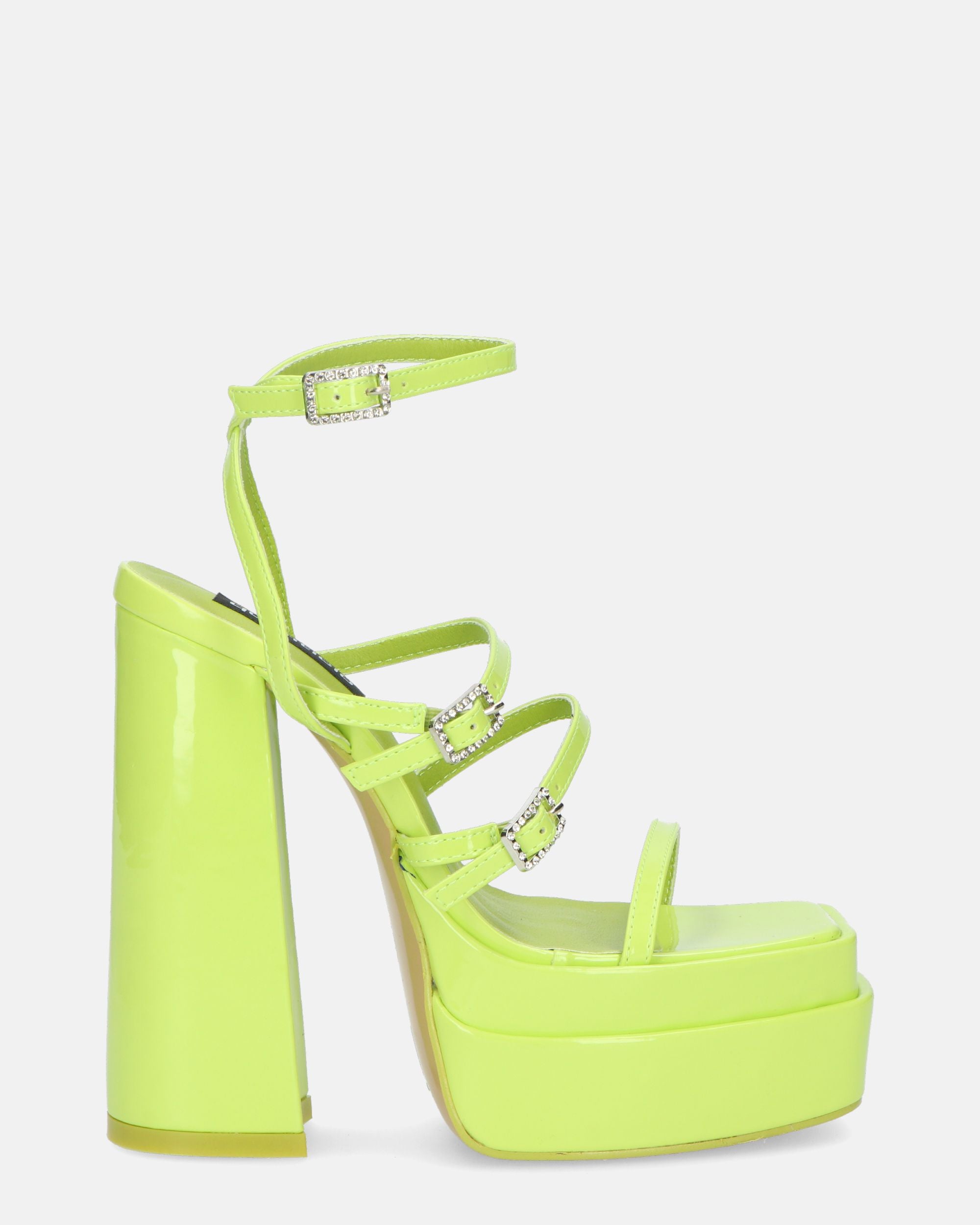 TEXA - sandals with strap and high heel in apple green
