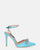 MARETA - blue heeled shoes with glitter bow