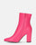 OLIVIA - fuchsia PU zipped ankle boots
