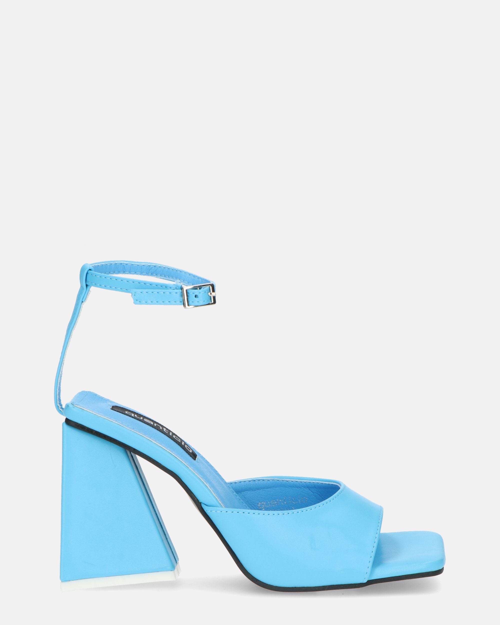 KUBRA - sandals with strap in light blue PU