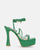 DELILA - green sandals with high heel and platform