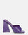 BUKET - heeled sandals in crocodile violet