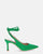 IOLE - green lycra stiletto heel shoes