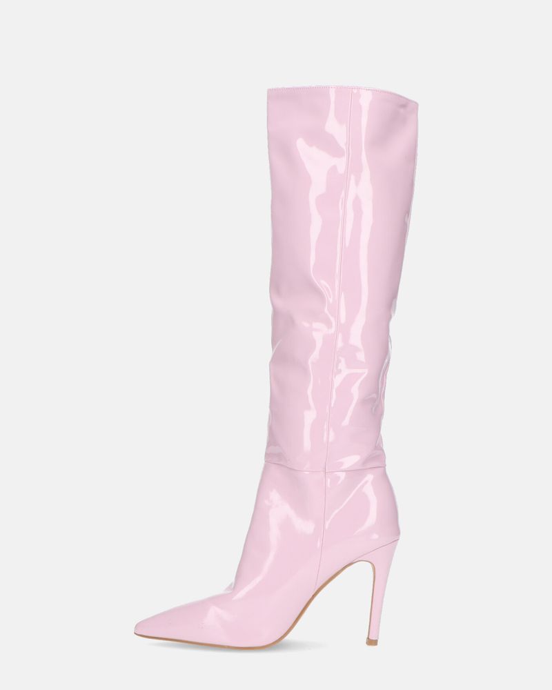 LOLY - violet glassy heel boot