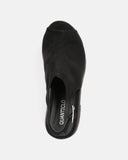 MARTA - platform heel in black suede