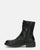 VERDIANA - black ankle boot with side buckles