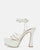 DELILA - white sandals with high heel and platform