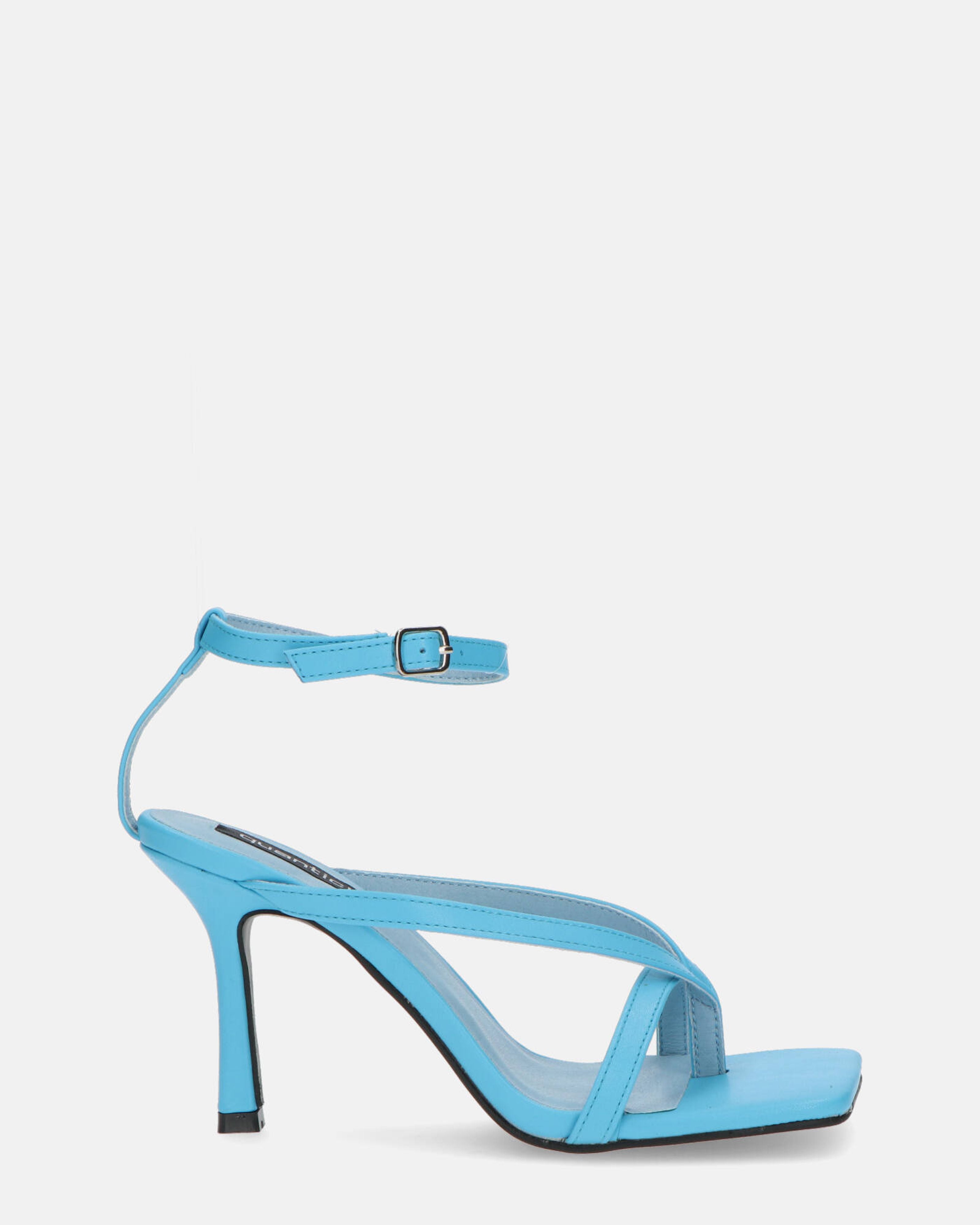 ADELE - thong sandal with blue heel