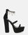 ALISIA - heeled sandals in black with decorations