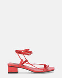 TARA - sandal with red heel and laces