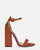 SELENE - block heel sandals in copper satin