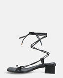  TARA - sandal with black heel and laces