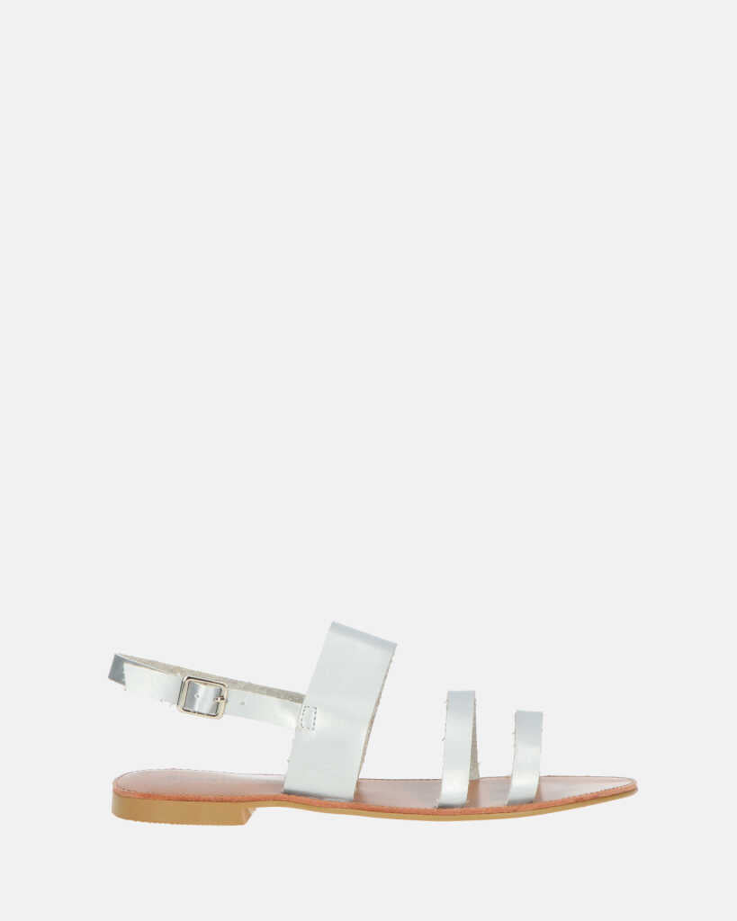 NIAV - silver strap flat sandals