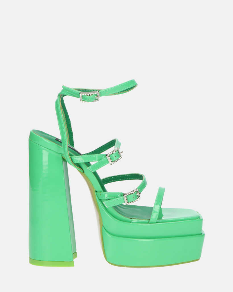 TEXA - sandals with strap and high heel in green