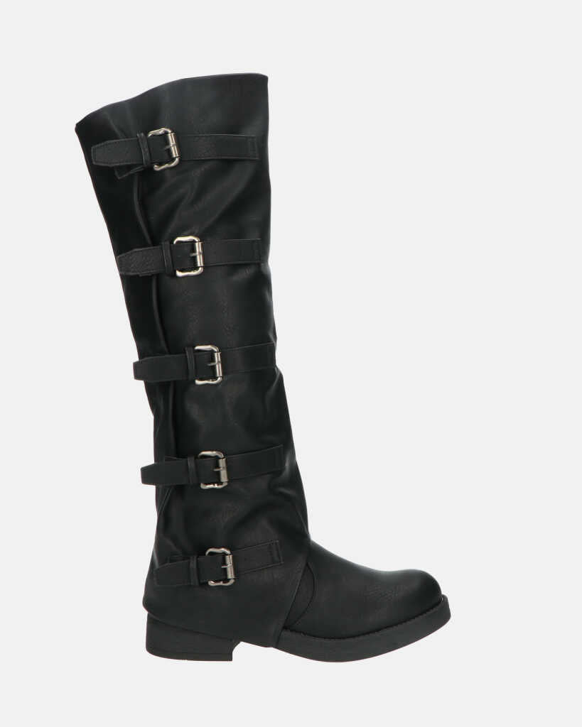 ANAI - black high boot with straps