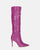 LOLY - violet crocodile print heel boot