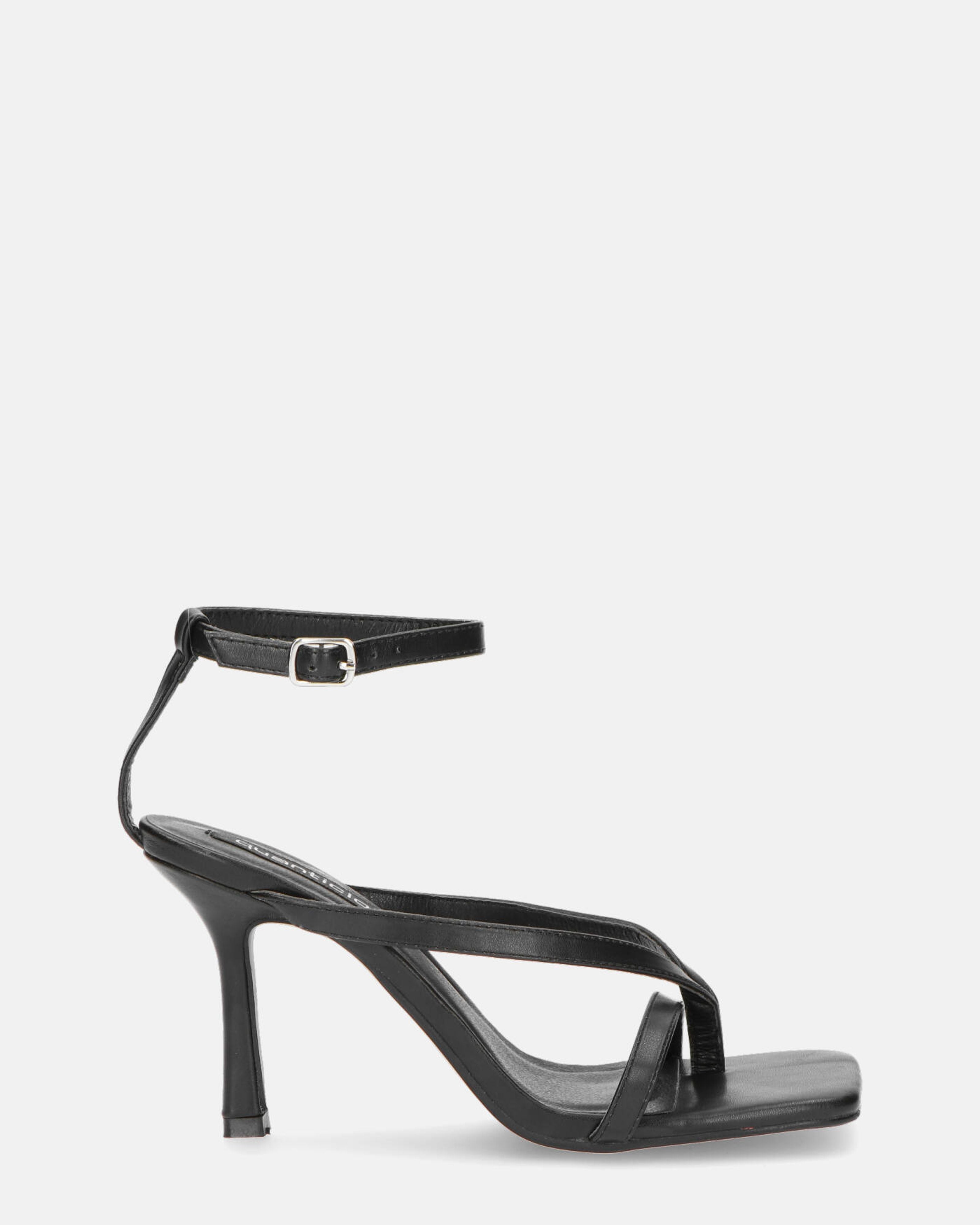 ADELE - thong sandal with black heel